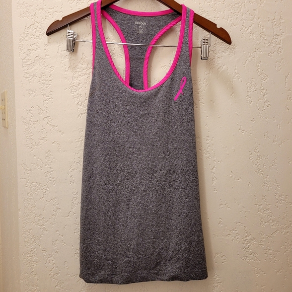 Reebok Tops - Pink & Gray Reebok PlayDry Workout Tank